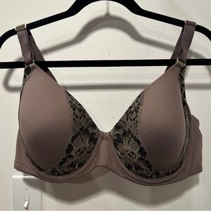 Soma Embraceable Perfect Coverage Lace Detail Underwire Bra in Brown 42D